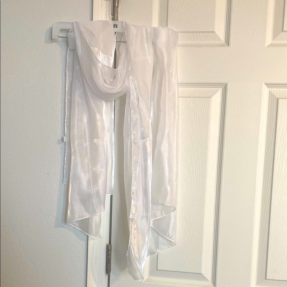 Elegant Sheer White Wrap